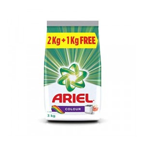 Ariel Colour Detergent Washing Powder - 2 kg with Free Detergent Washing Powder - 1 kg