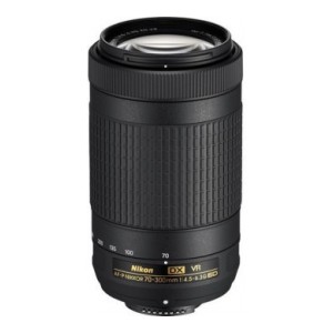 Nikon AF-P DX NIKKOR 70 - 300 mm f/4.5 - 6.3G ED VR Lens for Nikon AF Mount  (Black, 18 - 200mm Comparable 35mm Equivalent on DX Format Focal Length: 27 - 300 mm)