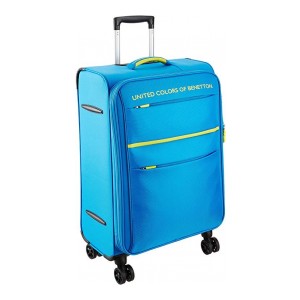United Colors of Benetton Polyester 58 cms Blue Suitcase (0IP6SPO20M02I)