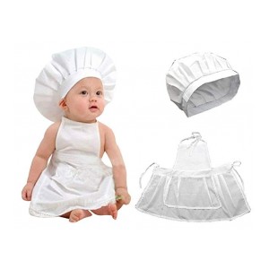 Babymoon Chef New Born Baby Photography Shoot Props Costume (Snow White)