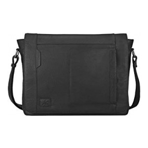 HORNBULL Leather 15" Black Messenger Bag