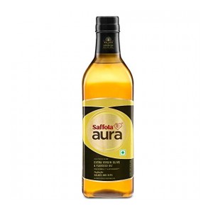 Saffola Aura Extra Virgin Olive and Flaxseed Oil, 1L