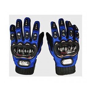Probiker PROBL01 Leather Motorcycle Gloves (Blue, X-Large)