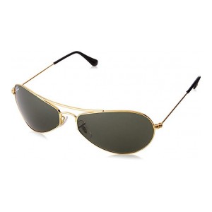 Ray-Ban UV protection Rectangular Unisex Sunglasses (0RB3306I00160|58 millimeters|Crystal Green)
