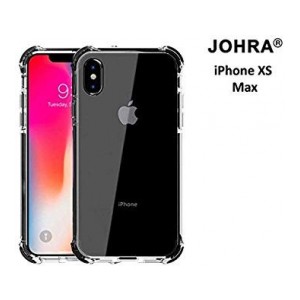 Johra 366 Silicone Protective Soft Shockproof Hybrid Protection Back Case Cover for Apple iPhone Xs Max (Transparent)