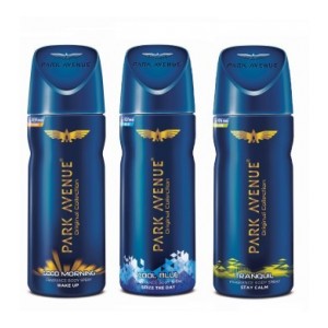 Park Avenue Body - Good Morning, Cool Blue and Tranquil Deodorant Spray - For Men  (450 ml, Pack of 3)