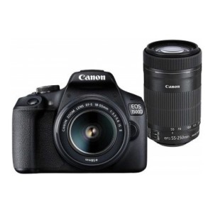 Canon EOS 1500D DSLR Camera Body Dual kit with EF-S 18-55 IS II + 55-250 IS II lens (16 GB Memory Card & Carry Case )  (Black)