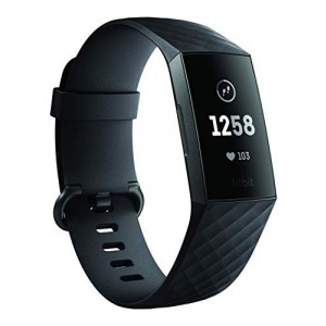 Fitbit Charge 3 Fitness Activity Tracker (Graphite and Black) with Offer on Accessory