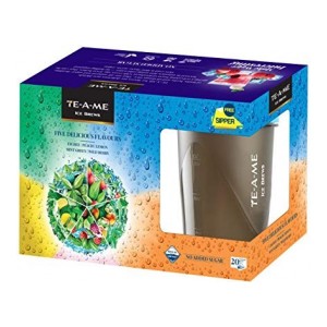 TE-A-ME Ice Brews Cold Brew Ice Tea, Five Delicious Flavour with Free Sipper Bottle, 20 Pyramid Bags