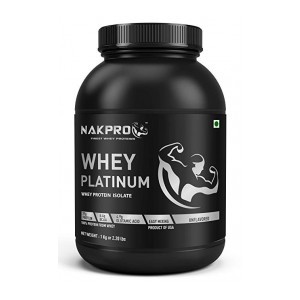 NAKPRO PLATINUM Whey Protein Isolate 90% (Raw, Pure, Unflavored USA made) -1 Kg