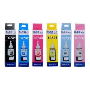 Epson Printer ink / Epson Compatible Refill Ink / Epson Ink Bottle / Epson refill Ink (T6731 T6732 T6733 T6734 T6735 T6736) for L800 / L805 / L850 / L810 / L1800 Multi Color Ink Cartridge  (Magenta, Cyan, Black, Yellow)