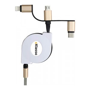 eKlasse EK3IN103FT 3 in 1 USB Cable (Black)