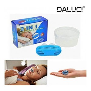 DALUCI 2 IN 1 Anti Snoring & Air Purifier Nose Clip Breathe Easy Care Relieve Snoring Air Purifying Respirator Stop Snoring Solution