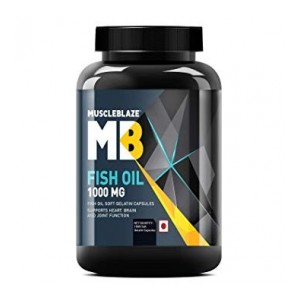 MuscleBlaze Omega 3 Fish Oil 1000 mg (180mg EPA and 120mg DHA) (180)