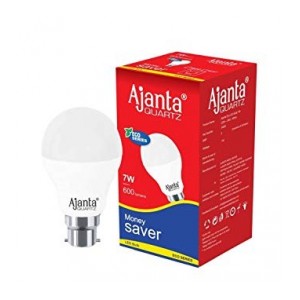 Ajanta Quartz4 Base B22 7-Watt LED Bulb (Pack of 4, White)