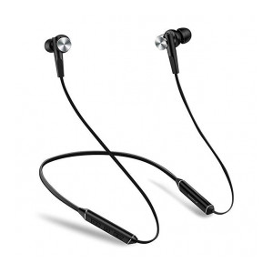 Ant Audio Wave Sports 535 Bluetooth Wireless Neckband Earphone with Mic, Noise Cancelling, 10 Hours Playtime, AptX, Hi-fi Stereo, Magnetic – Black Silver