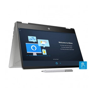 HP Pavilion x360 Core i5 10th Gen 14-inch FHD Touchscreen 2-in-1 Alexa Enabled Laptop (8GB/256GB SSD/Windows 10/MS Office/Inking Pen/FPR/Natural Silver/1.59 kg), 14-dh1010TU