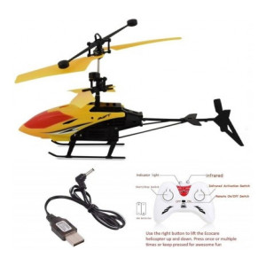 Toy & Joy 2-in-1 Flying Outdoor Exceed Induction Helicopter with Remote & sensor (LH-1802)  (Yellow)