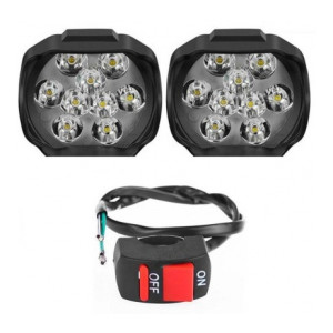 Cadeau Headlight, Fog Lamp LED  (Universal For Bike, Pack of 3)