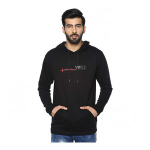 VETTORIO FRATINI by Shoppers Stop Mens Hooded Printed Sweatshirt