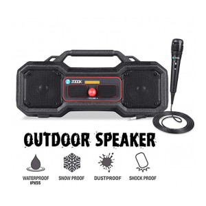 Zoook Rocker Thunder Stone 24Watt Rugged Waterproof Boombox Bluetooth Party Speaker with a Microphone for Karaoke