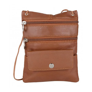 AspenLeather Leather Cross Body Bag (Tan)