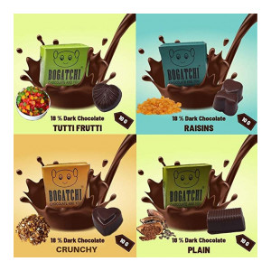 BOGATCHI Set of 4 Dark Chocolates, 4pcs