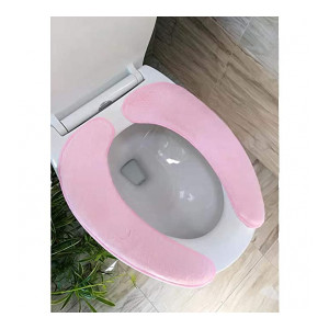 Galinpo Soft Thicker Warmer Toilet Sat Cover Pads Bathroom Washable Toilet Seat Pad Pink