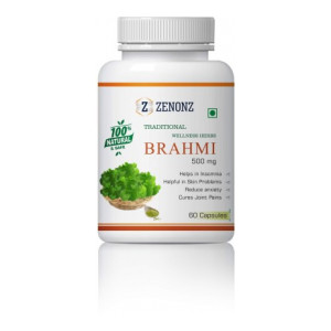 Zenonz Brahmi capsule For hair to reduce hair fallout fully pure  (60 No)