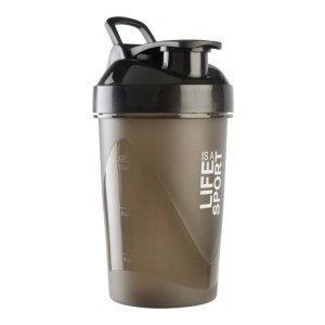 HAANS Fuel Gym 500 ml Shaker  (Pack of 1, Black, Plastic)