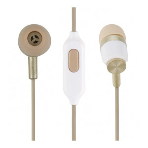 Live Tech Stereo Earphone with Mic EP03 (White and Beige Color)