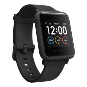 Huami Amazfit Bip S Lite Smartwatch  (Black Strap, Regular)