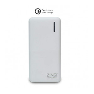 Zinq Technologies Z20KP 20000mAH Lithium Polymer Power Bank with PD and QC 3.0 Technology (White)