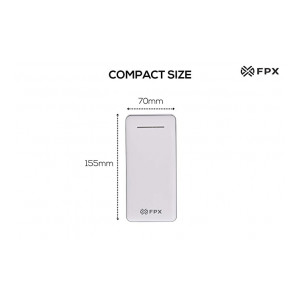 FoxProx FX-12000-31 12000mAH Lithium Polymer Power Bank (White)
