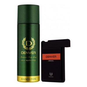 Prebook : Denver Hamilton Deo & Original Pocket Perfume Combo Deodorant Spray - For Men  (218 ml, Pack of 2)