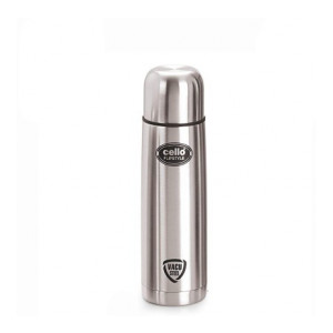 Cello Flip Style 1000 ml Flask  (Pack of 1, Silver, Steel)