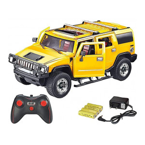(Renewed) Zitto 1:16 Remote Controlled Rechargeable Hummer with Opening Doors, Yellow