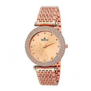 SWISSTYLE Analogue Women's & Girls' Watch (Copper Dial Copper Colored Strap)