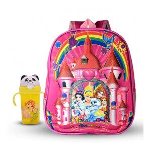 Tinytot School Bag Backpack with Water Bottle for Play School Nursery Kids, Age 2 to 5 for Boys, Capacity 7 Litre