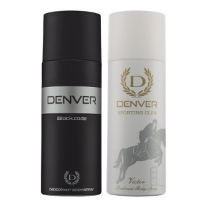 Denver Black Code and Victor (Pack of 2) Deodorant Spray - For Men  (315 ml, Pack of 2)