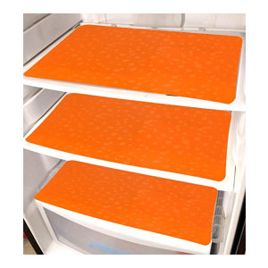 Kuber Industries PVC 12 Pieces Fridge Mat Set (Orange) -CTKTC6963