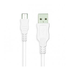 Blaupunkt Highly Durable Micro to USB 2.0 Round Cable with High Speed Charging, Quick Data Sync and PVC Connectors for All USB Powered Devices (White)
