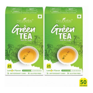 Neuherbs Green Tea for Weight Management with Lemon Flavour 50 Tea Bags Lemon Green Tea Bags Box  (50 Bags)