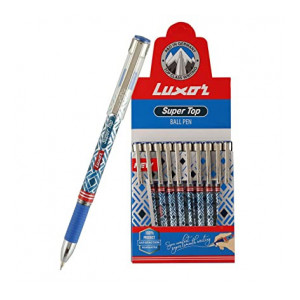 Luxor Super Top Ball Pen Blue (10's Box) (Apply Coupon)