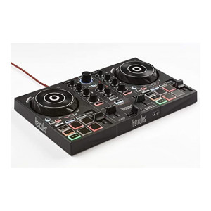Hercules DJControl Inpulse 200 – DJ controller with USB - 2 tracks with 8 pads and sound card – DJUCED Software and tutorials included & also compatible with Virtual DJ Pro
