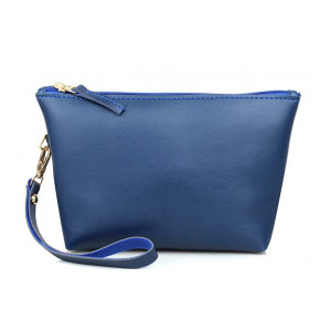 Mammon PU Makeup Bag Pouch Purse Handbag Organizer with Zipper (Mu-pouch-Blue)