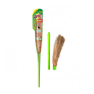 Scotch-Brite No-Dust Fibber Broom (Multi-Purpose, Green)