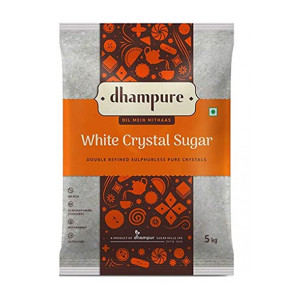 Dhampure White Crystal Sugar, 5kg (Kolkata & Mumbai available)