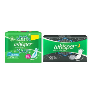 Whisper Sanitary Pads @ 40% off