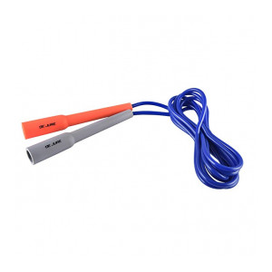 DE JURE FITNESS Adjustable Slim Shape Weight Loss Ball Pencil Speed Skipping Rope (275 cm, Color: Orange, Grey and Blue)